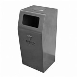 購(gòu)物商場(chǎng)電梯口方形不銹鋼單桶